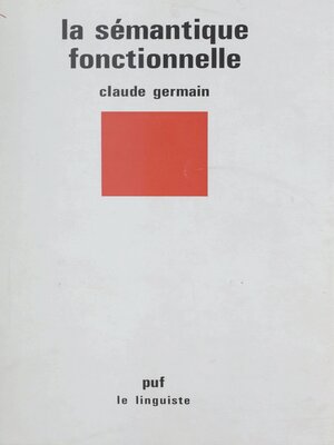 cover image of La sémantique fonctionnelle